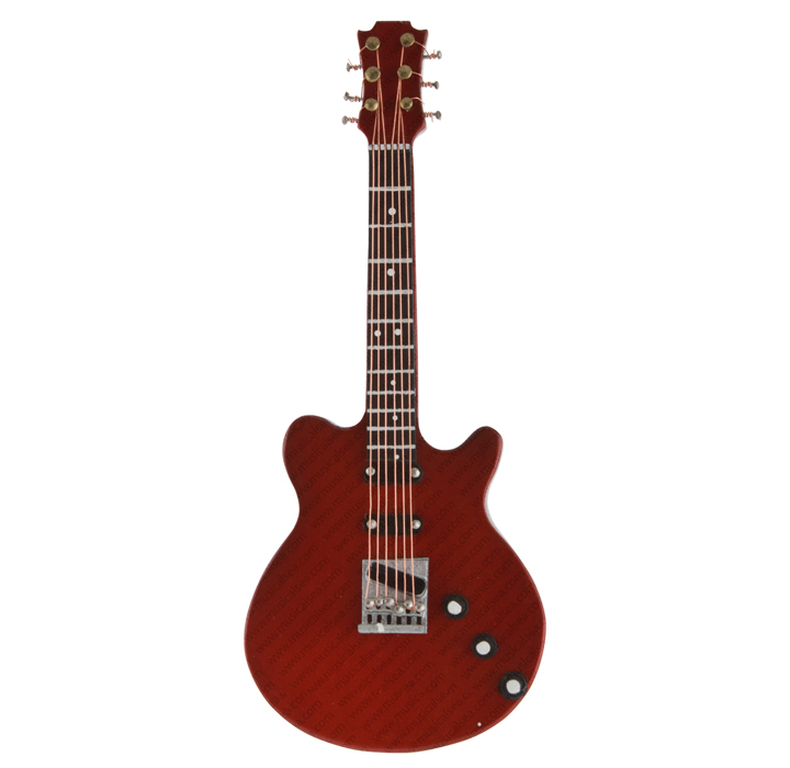 Miniature Reddish Electric Guitar